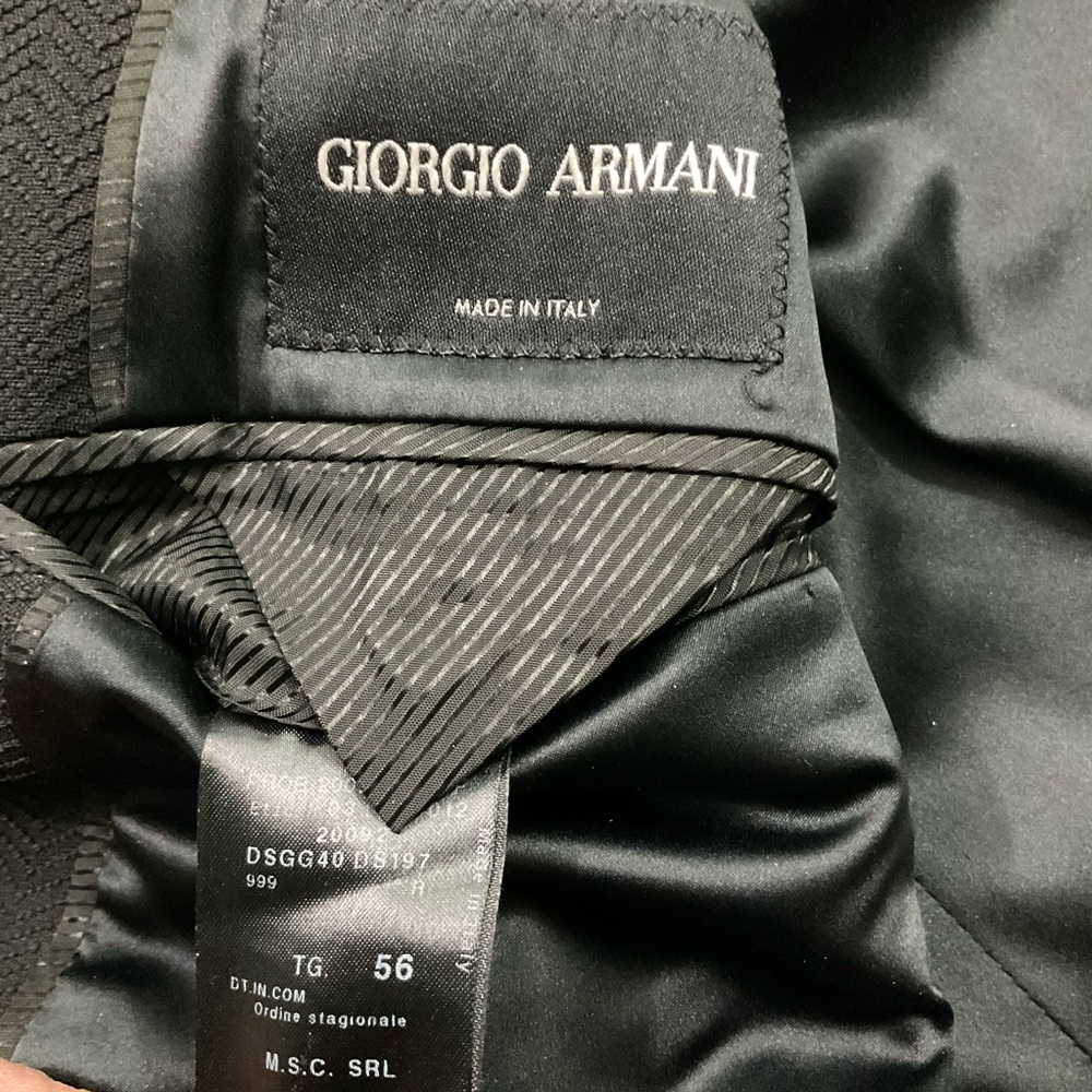 Giorgio Armani Solid Single Breasted Wool Blazer … - image 6